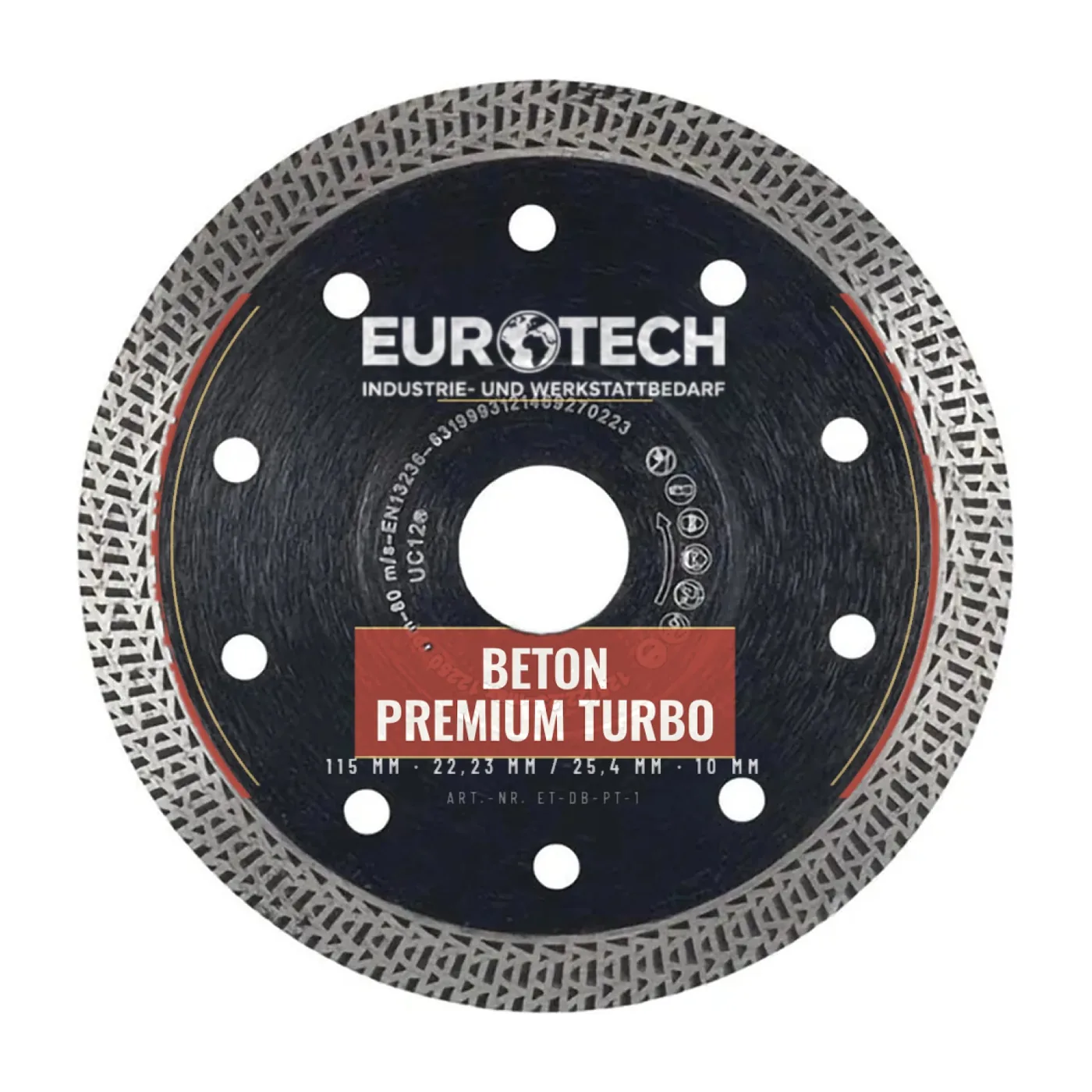 EUROTECH Diamant-Trennscheibe Beton Premium Turbo