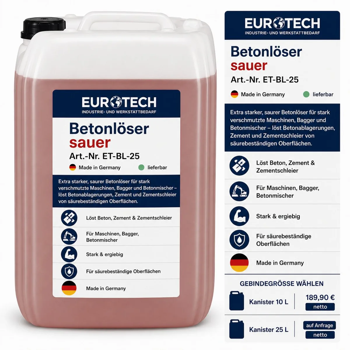 EUROTECH Betonlöser sauer