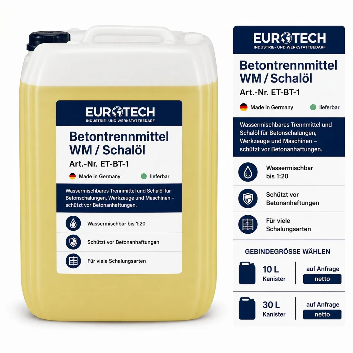 EUROTECH Betontrennmittel WM / Schalöl