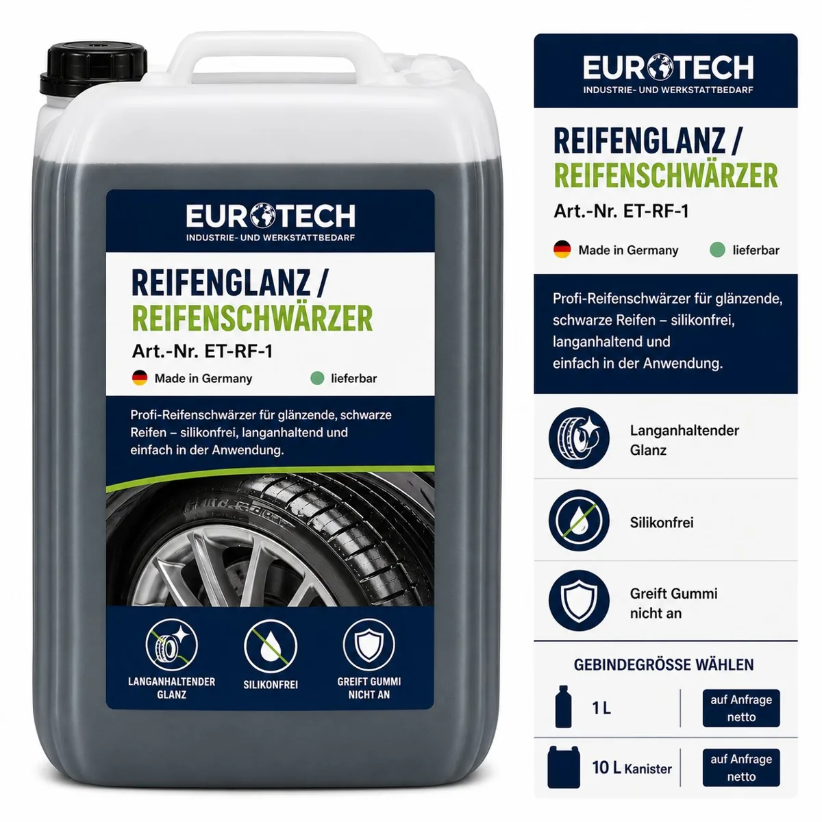 EUROTECH Reifenglanz / Reifenschwärzer