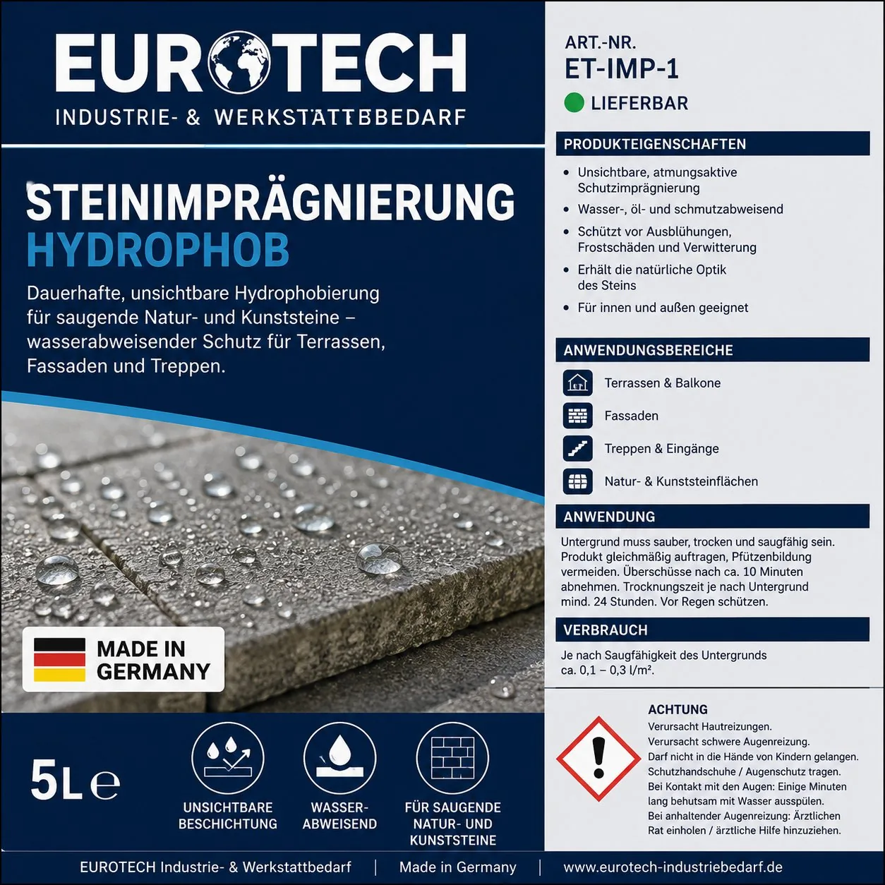 EUROTECH Steinimprägnierung Hydrophob